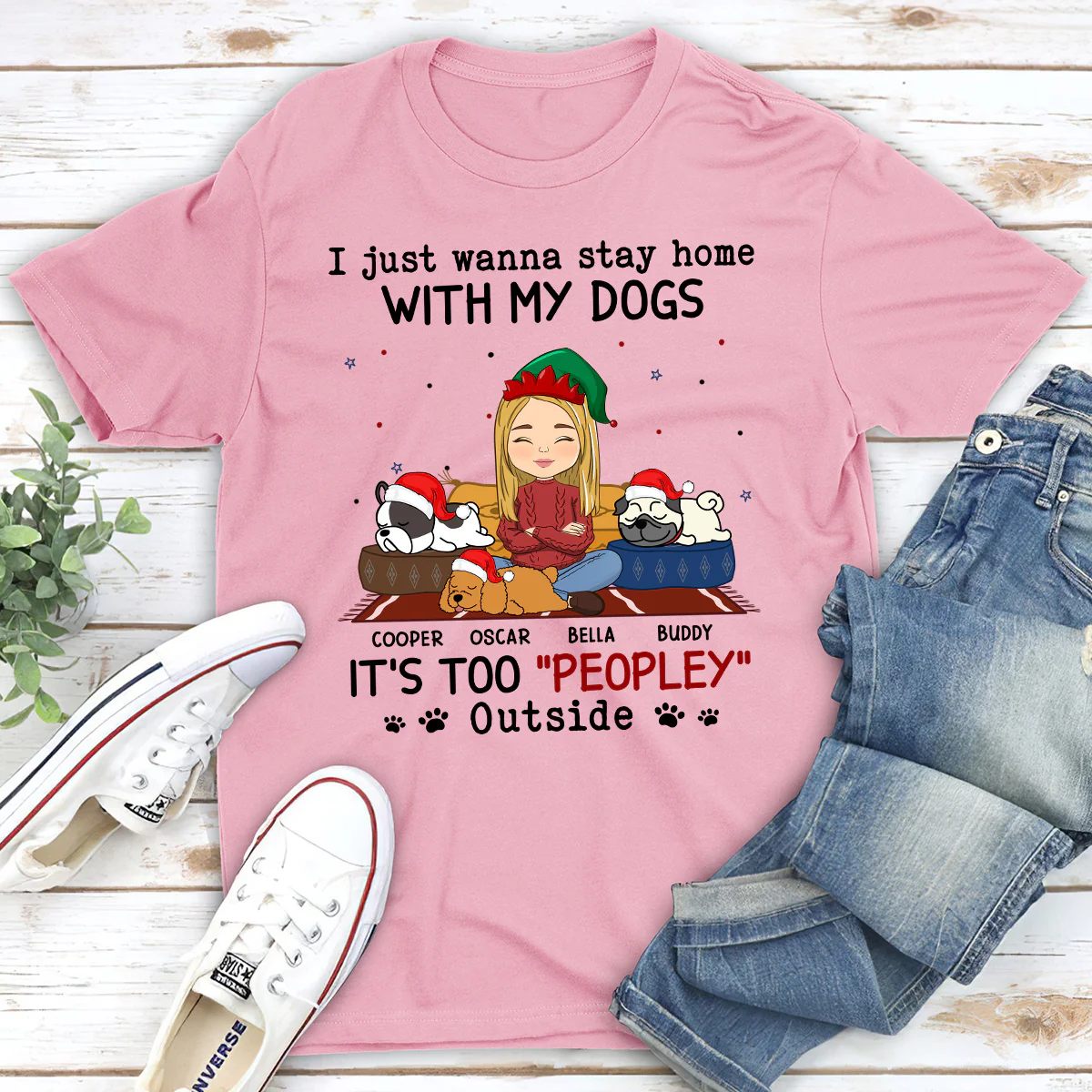 It Is Too Peopley Outside - Personalized Custom Unisex T-shirt - Image 3