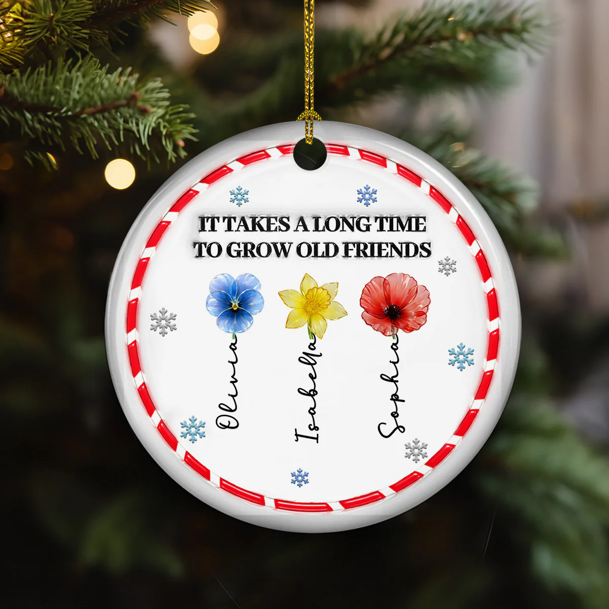 It Takes A Long Time - Personalized Custom 3D Inflated Effect Ceramic Ornament