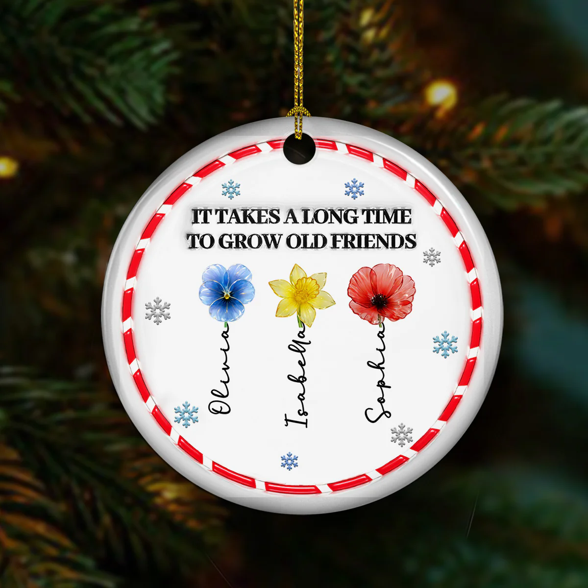 It Takes A Long Time - Personalized Custom 3D Inflated Effect Ceramic Ornament - Image 2
