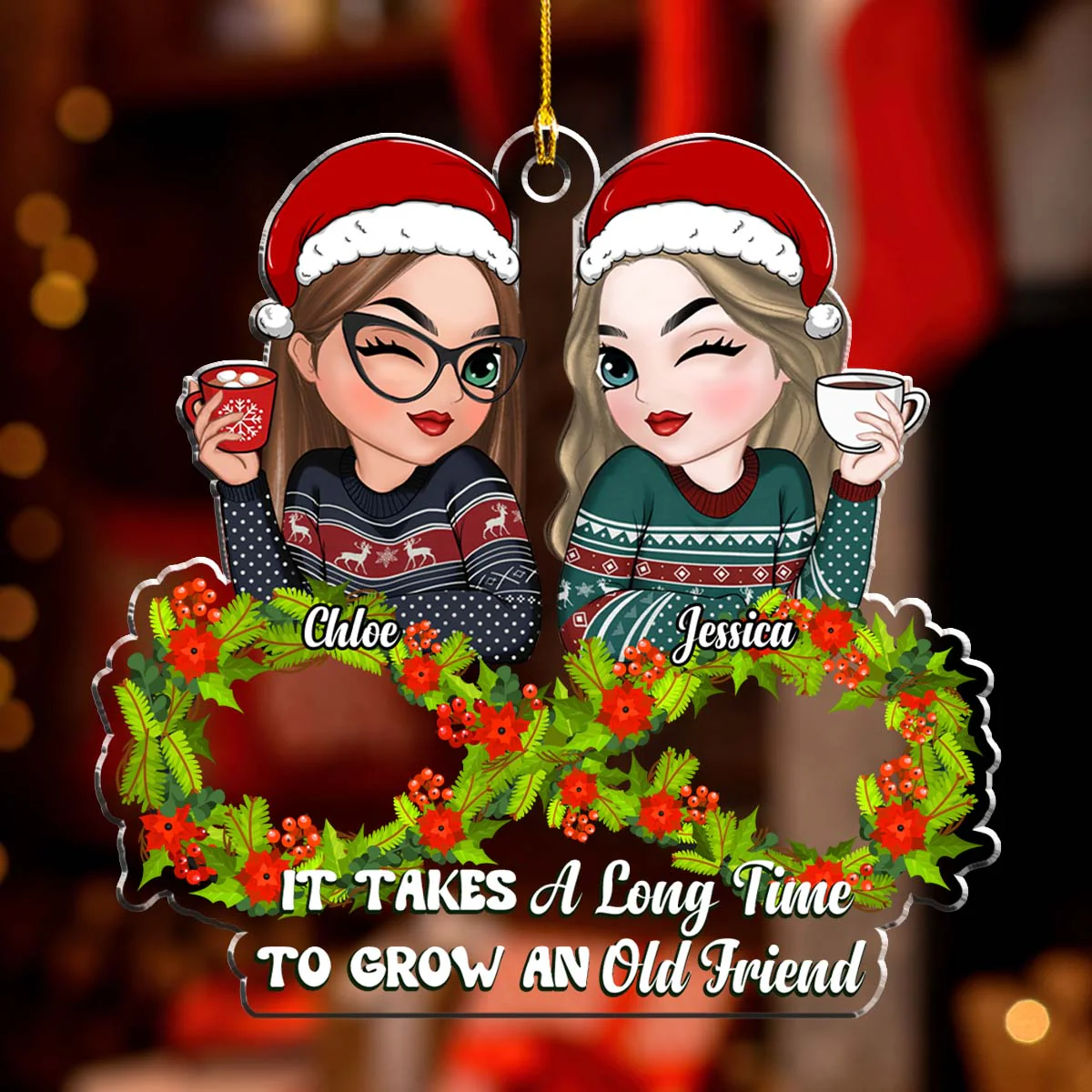 It Takes A Long Time - Personalized Custom Acrylic Ornament - Image 3