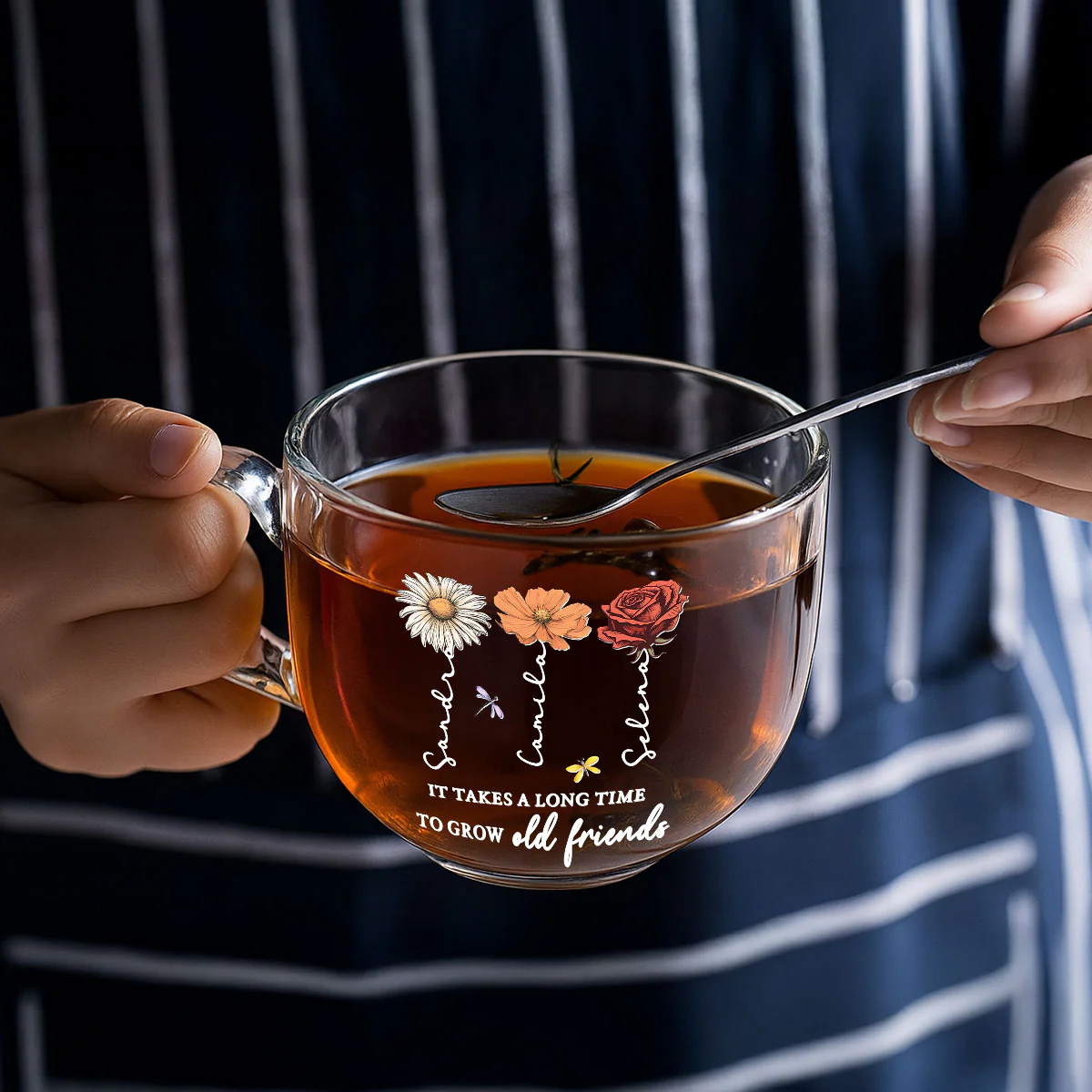 It Takes A Long Time - Personalized Custom Glass Tea Cup - Image 4