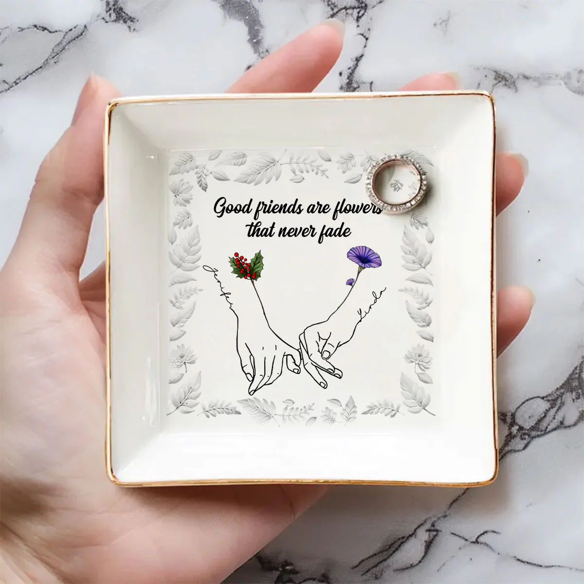 It Takes A Long Time - Personalized Custom Jewelry Dish - Image 4