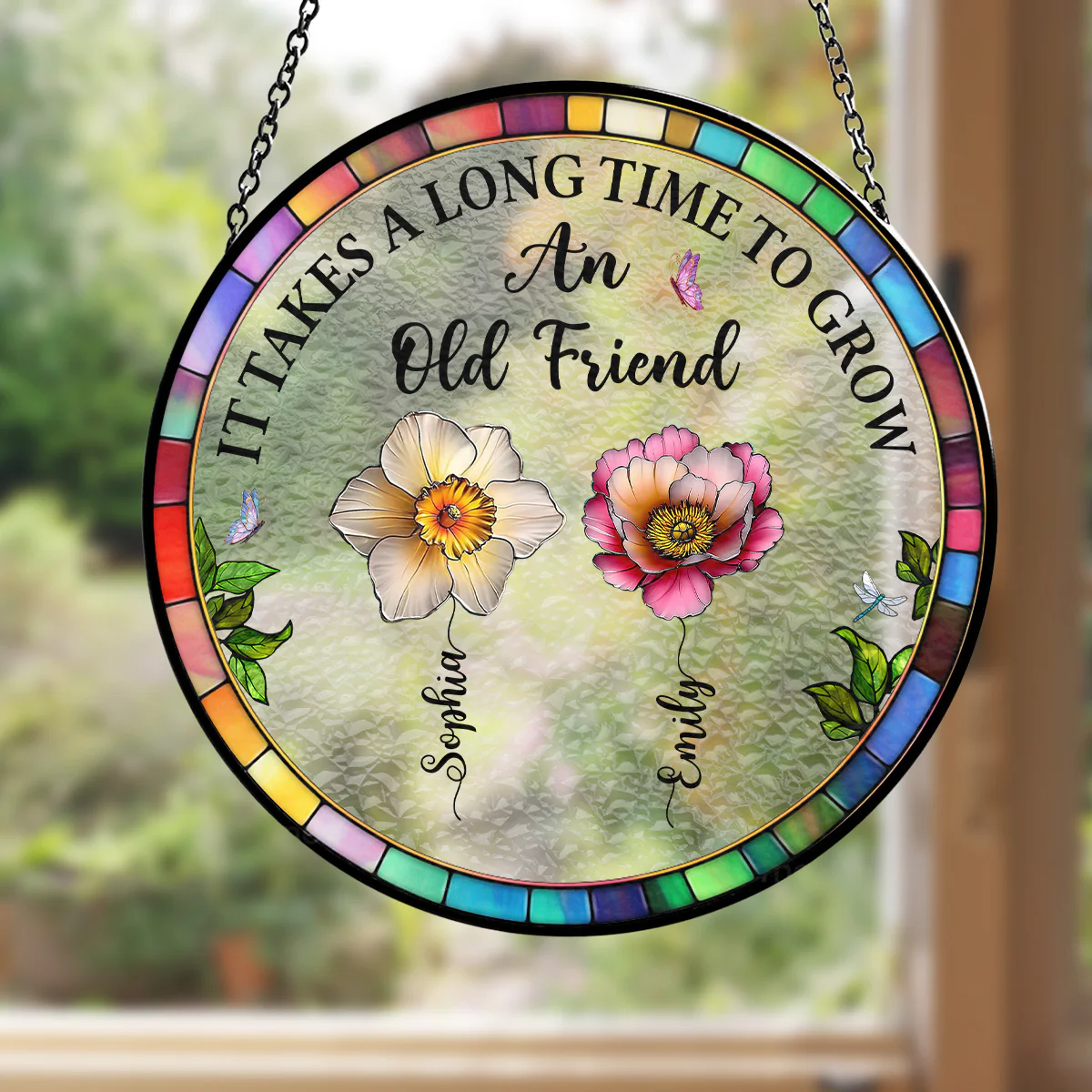 It Takes A Long Time - Personalized Custom Window Hanging Suncatcher