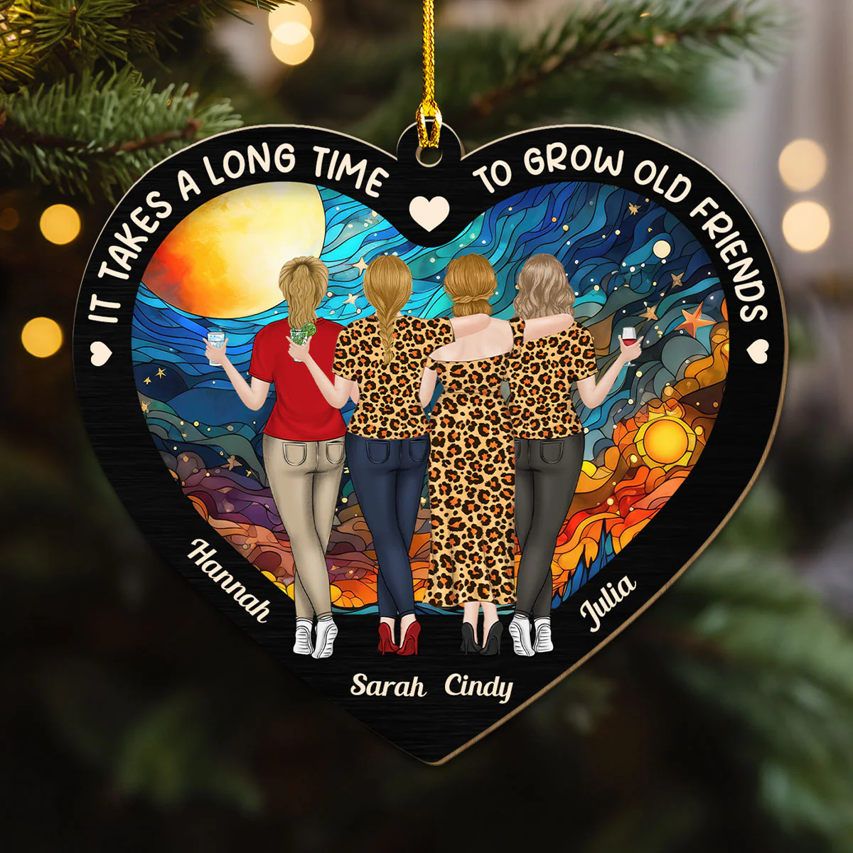 It Takes A Long Time - Personalized Custom Wood Ornament - Image 2