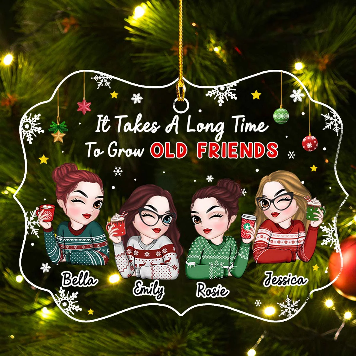 It Took Us A Long Time - Personalized Custom Acrylic Ornament - Image 3