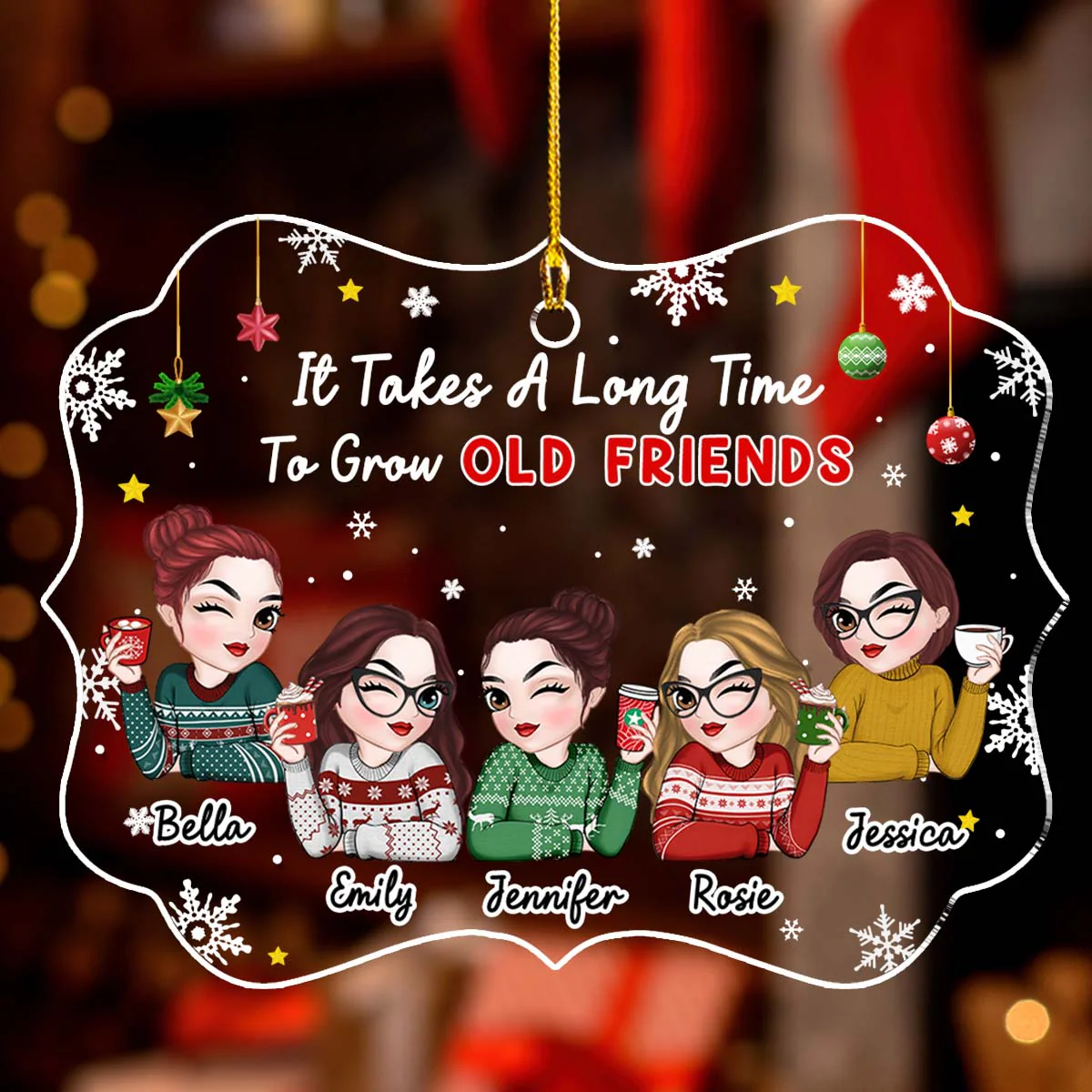 It Took Us A Long Time - Personalized Custom Acrylic Ornament - Image 4