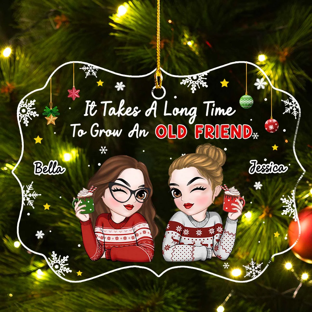 It Took Us A Long Time - Personalized Custom Acrylic Ornament - Image 5