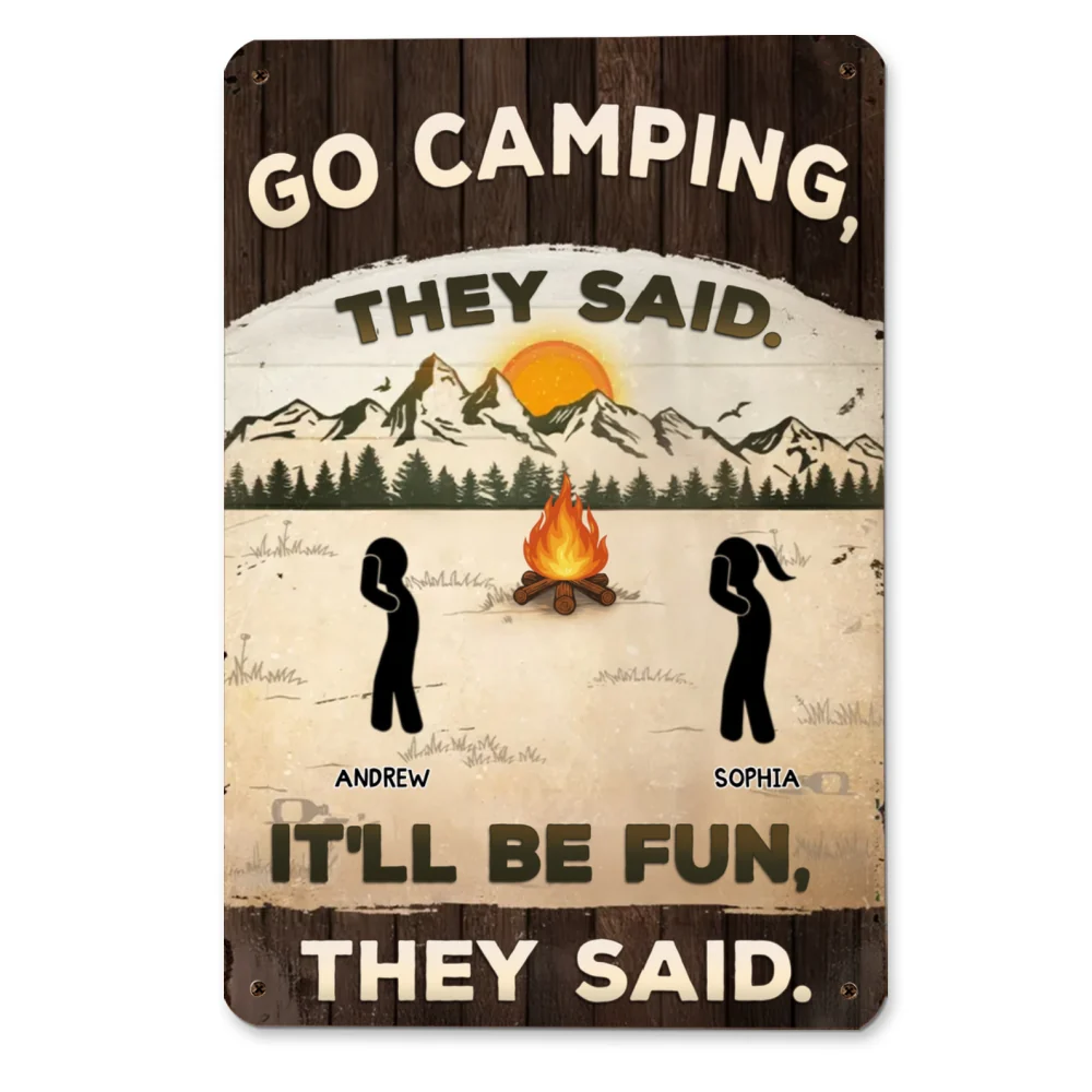 It Would Be Fun They Said - Personalized Custom Metal Sign - Image 5