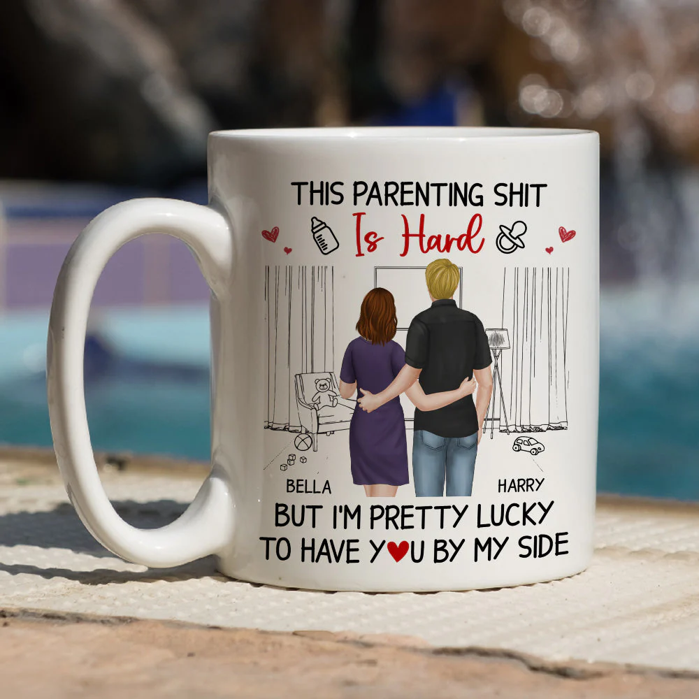 Its Hard To Become A Parent - Personalized Custom Coffee Mug - Image 2