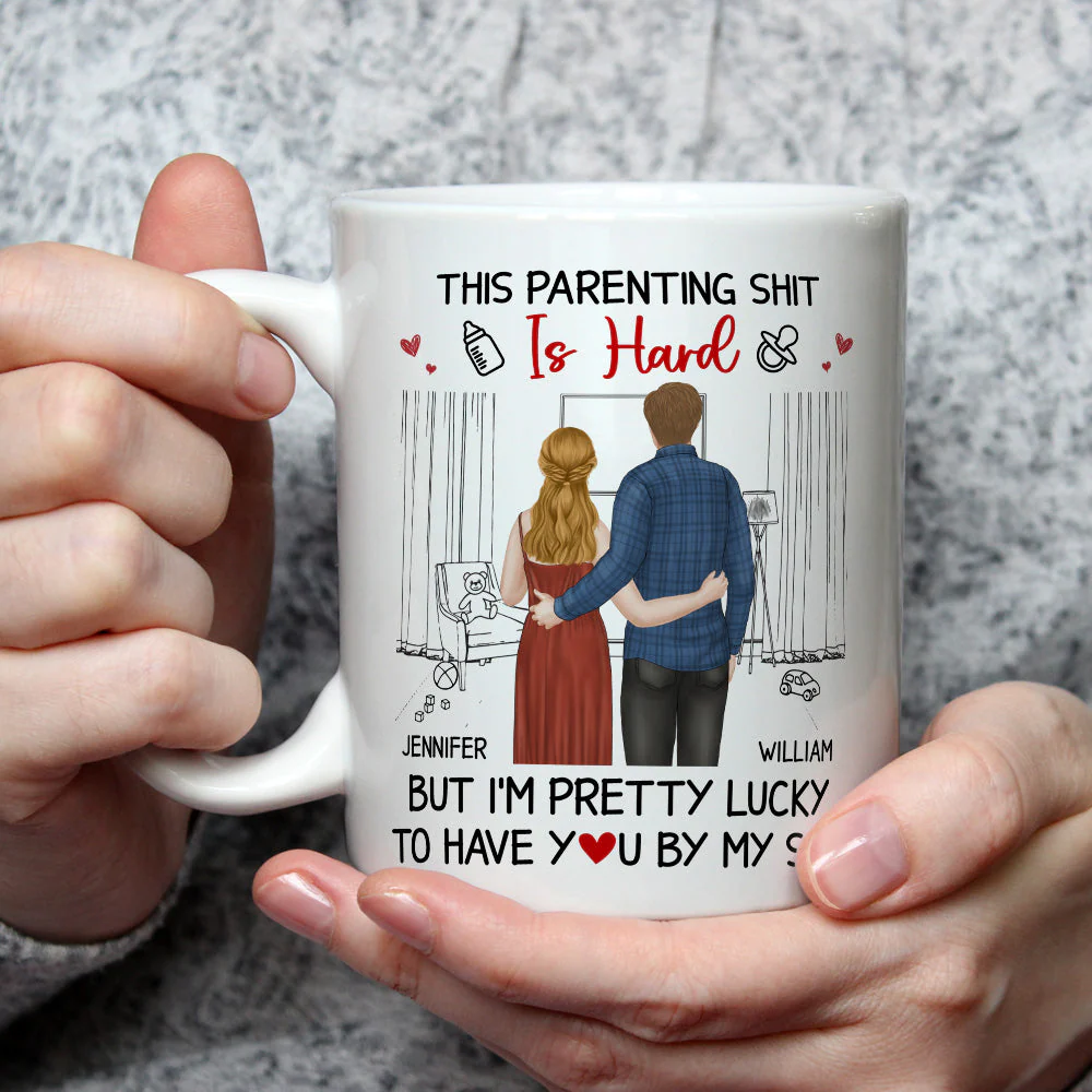 Its Hard To Become A Parent - Personalized Custom Coffee Mug - Image 3