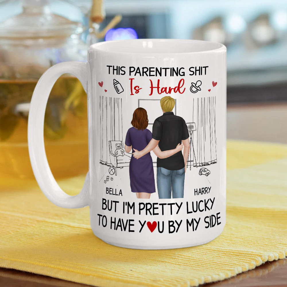 Its Hard To Become A Parent - Personalized Custom Coffee Mug - Image 4