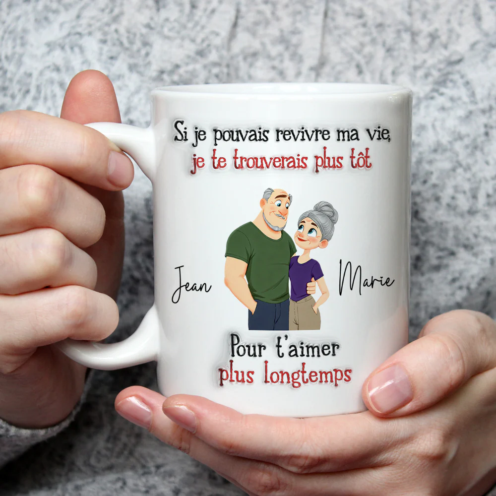 Je t’aime tellement – Mug personnalisé avec effet 3D gonflé - Image 4