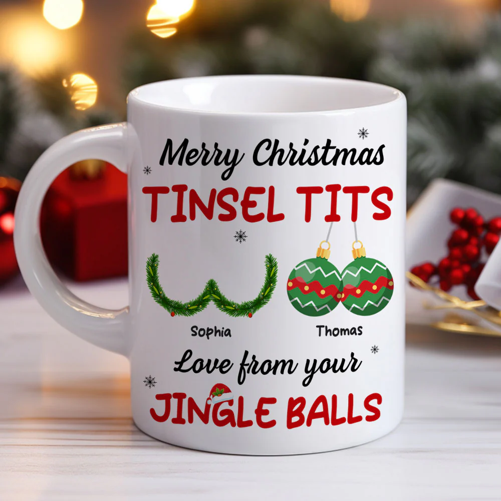 Jingle Balls - Personalized Custom Coffee Mug - Image 3