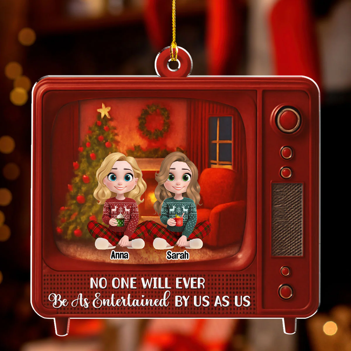Jingle Bell Fabulous - Personalized Custom Acrylic Ornament - Image 2