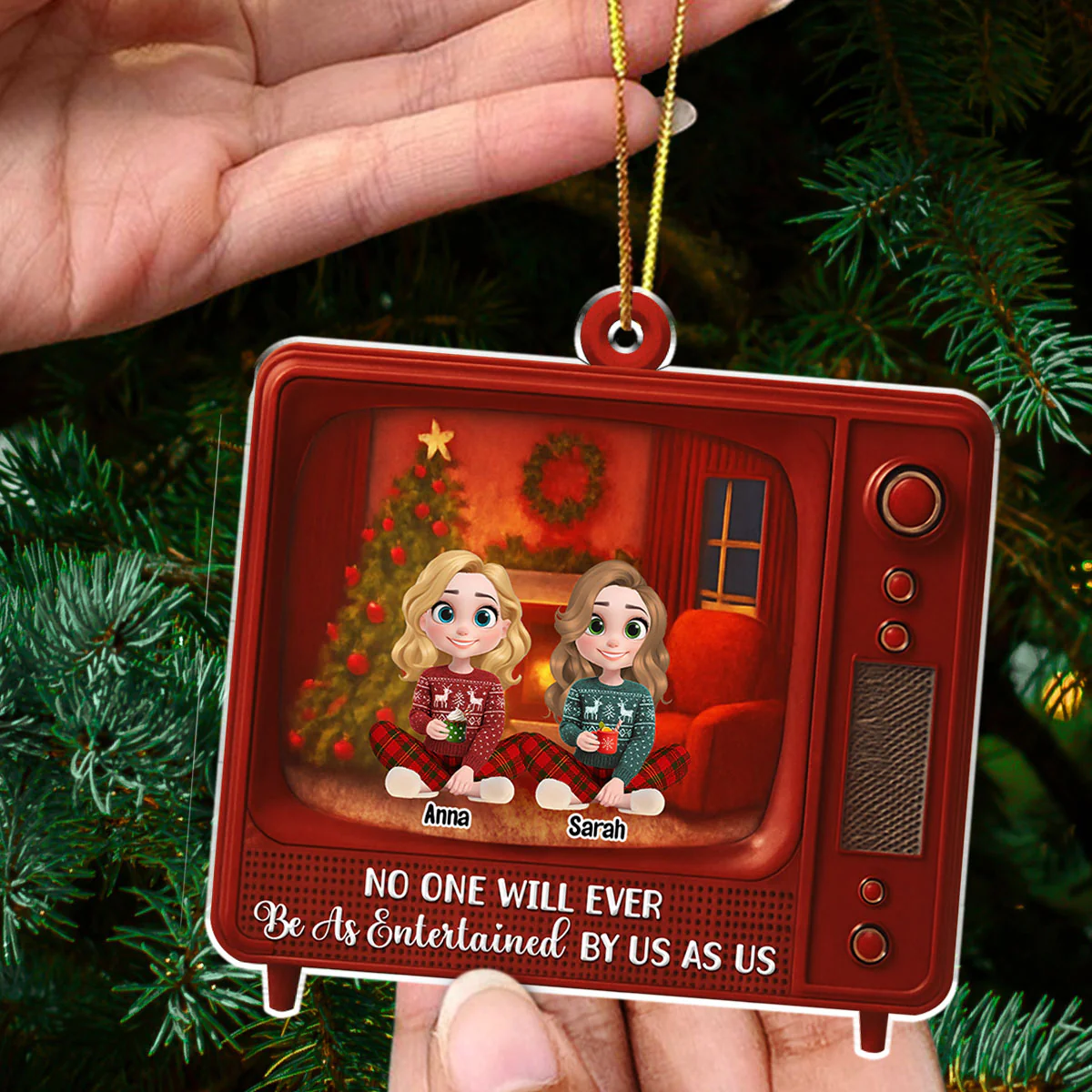 Jingle Bell Fabulous - Personalized Custom Acrylic Ornament - Image 3