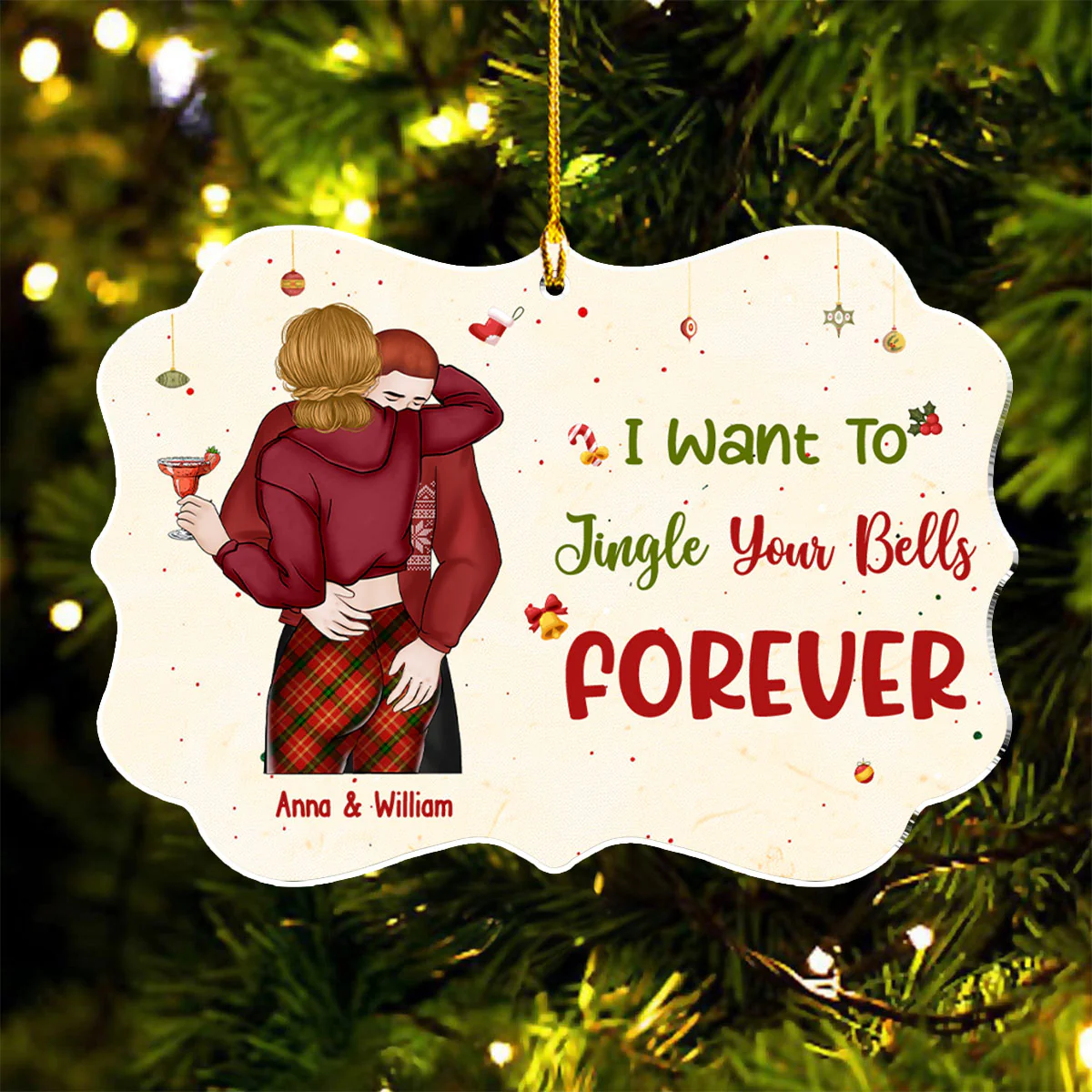 Jingle Your Bells Forever - Personalized Custom Acrylic Ornament - Image 3