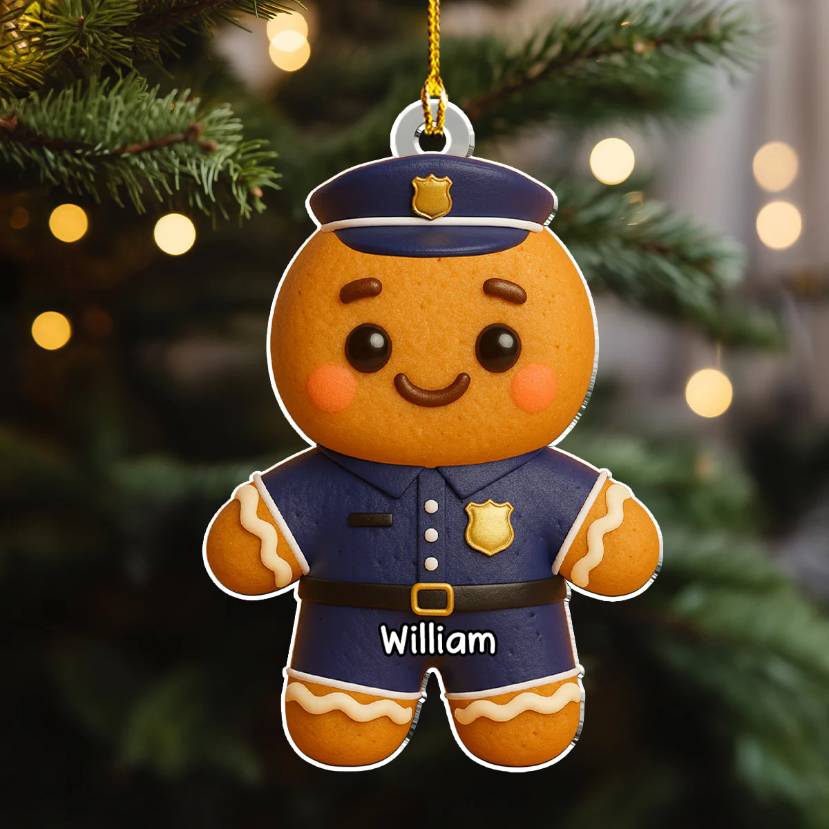 Job Gingerbread - Personalized Custom Acrylic Ornament - Image 4