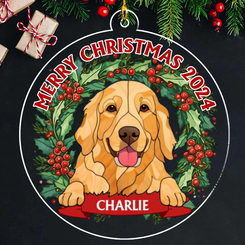 Joyful Christmas - Personalized Custom Acrylic Ornament - Image 4