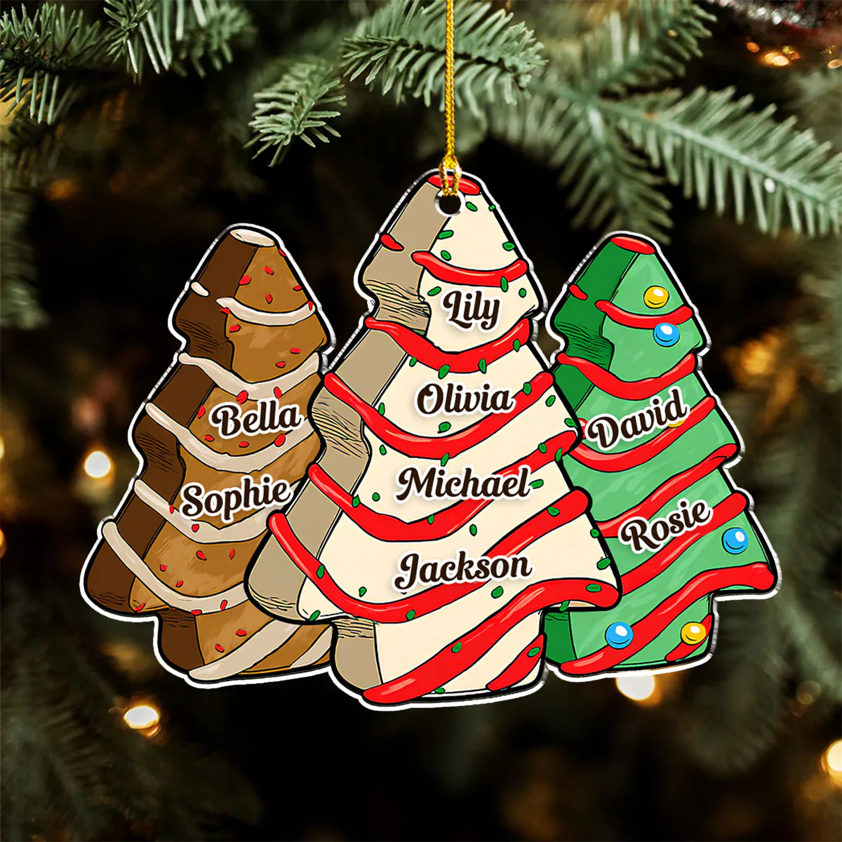 Joyful Loving Family - Personalized Custom Acrylic Ornament