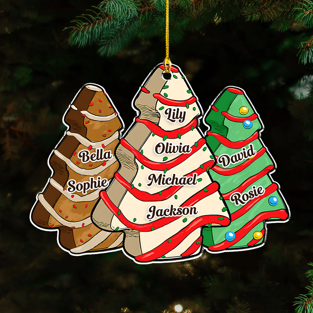 Joyful Loving Family - Personalized Custom Acrylic Ornament - Image 3