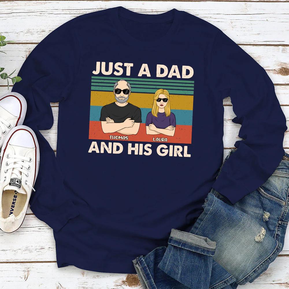 Just A Dad And His Girl - Personalized Custom Shirt - Image 2