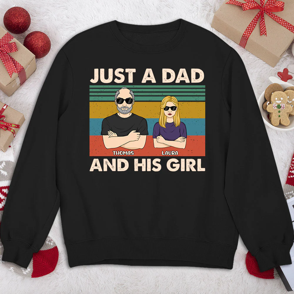 Just A Dad And His Girl - Personalized Custom Shirt - Image 3