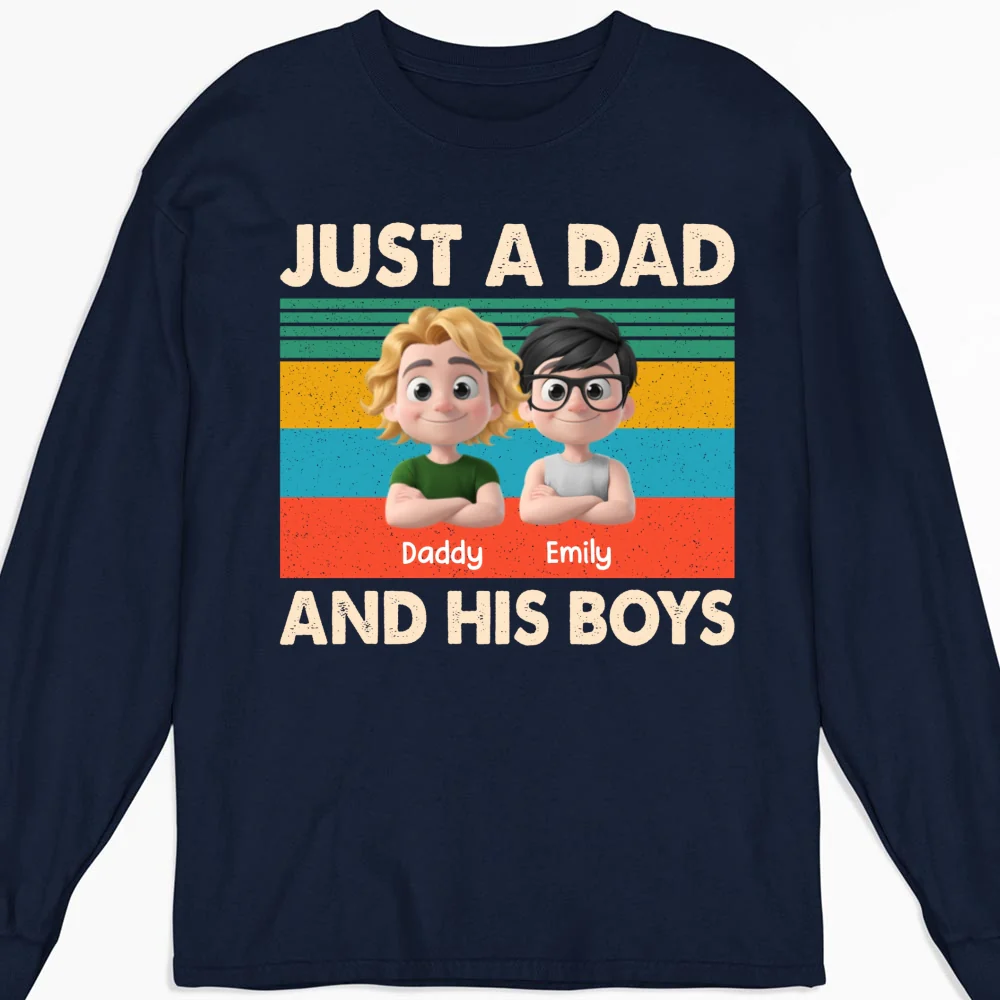 Just A Dad And His Kid - Personalized Custom Shirt - Image 11