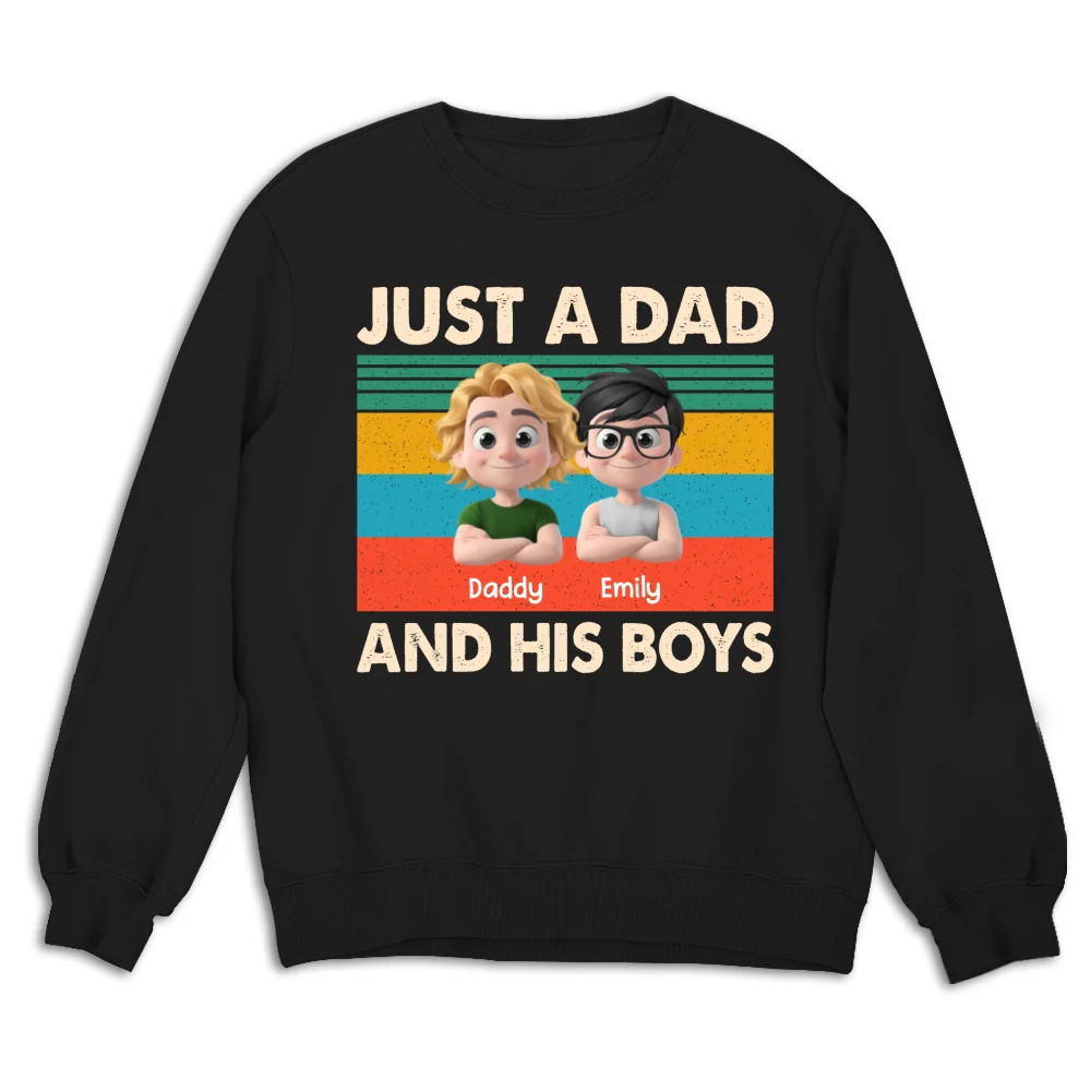 Just A Dad And His Kid - Personalized Custom Shirt - Image 12
