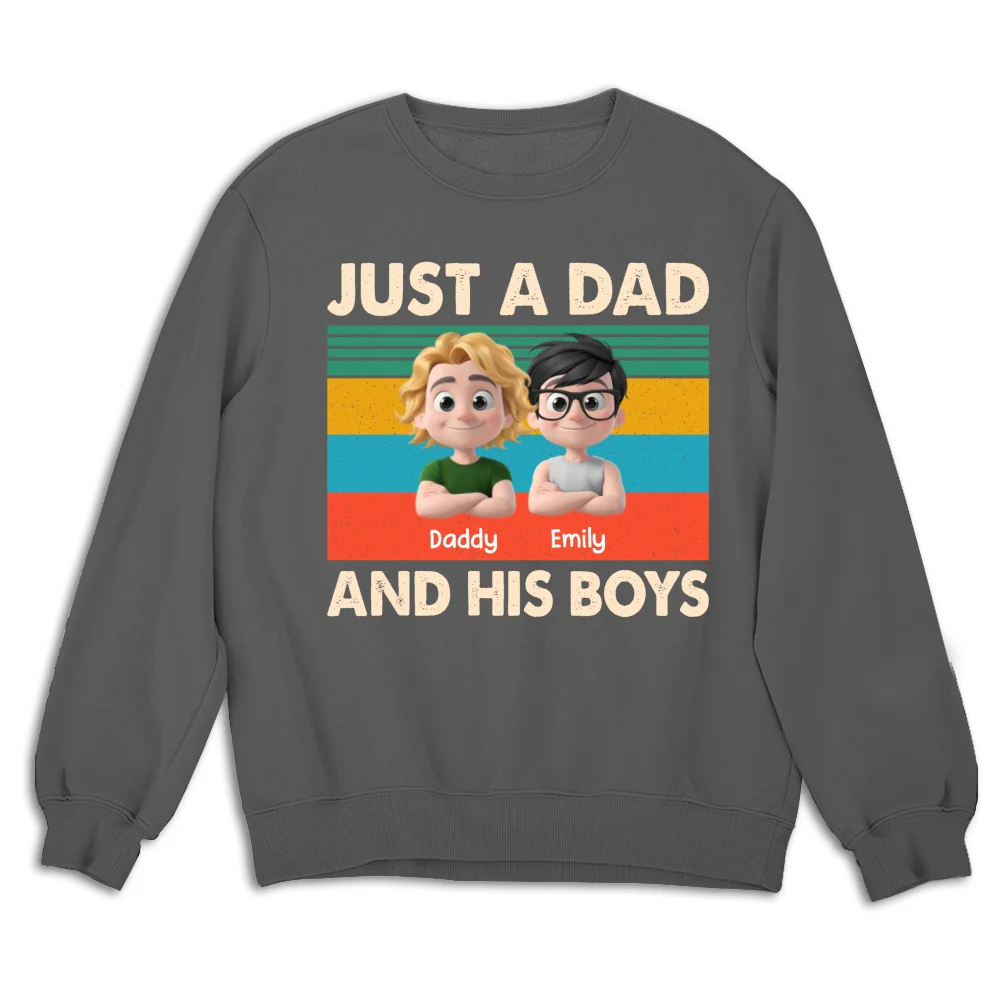 Just A Dad And His Kid - Personalized Custom Shirt - Image 13