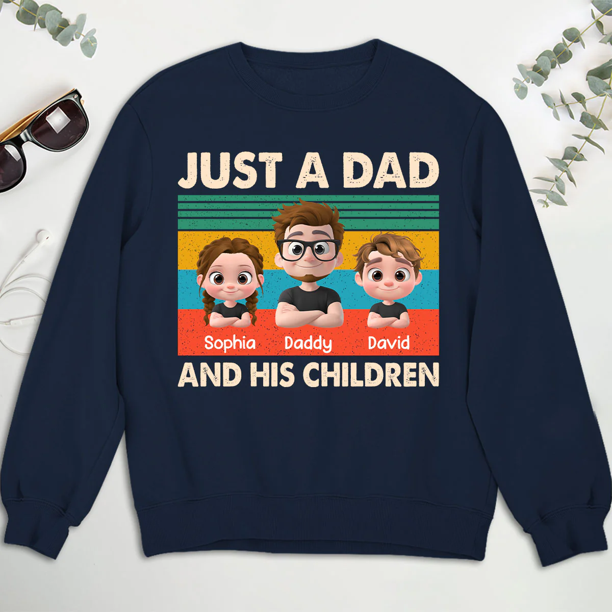 Just A Dad And His Kid - Personalized Custom Shirt - Image 4