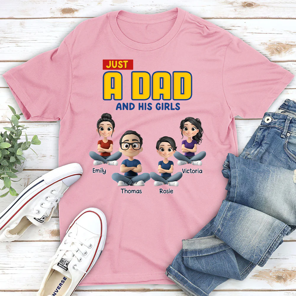Just A Dad - Personalized Custom Shirt - Image 2