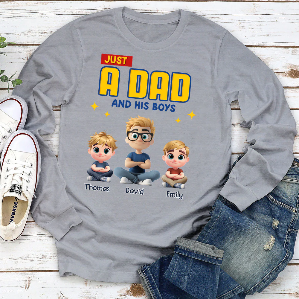 Just A Dad - Personalized Custom Shirt - Image 3