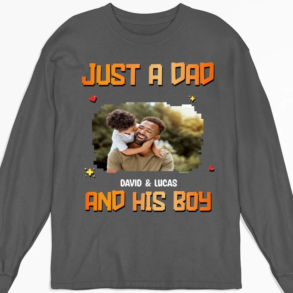 Just A Dad Photo - Personalized Custom Shirt - Image 10