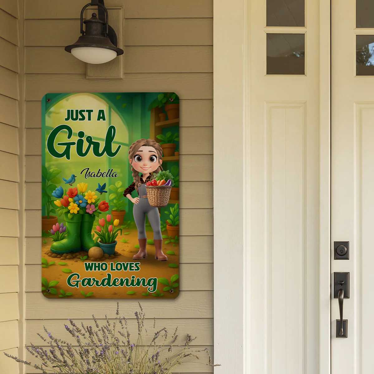 Just A Girl Who Loves Gardening - Personalized Custom Metal Sign - Image 3