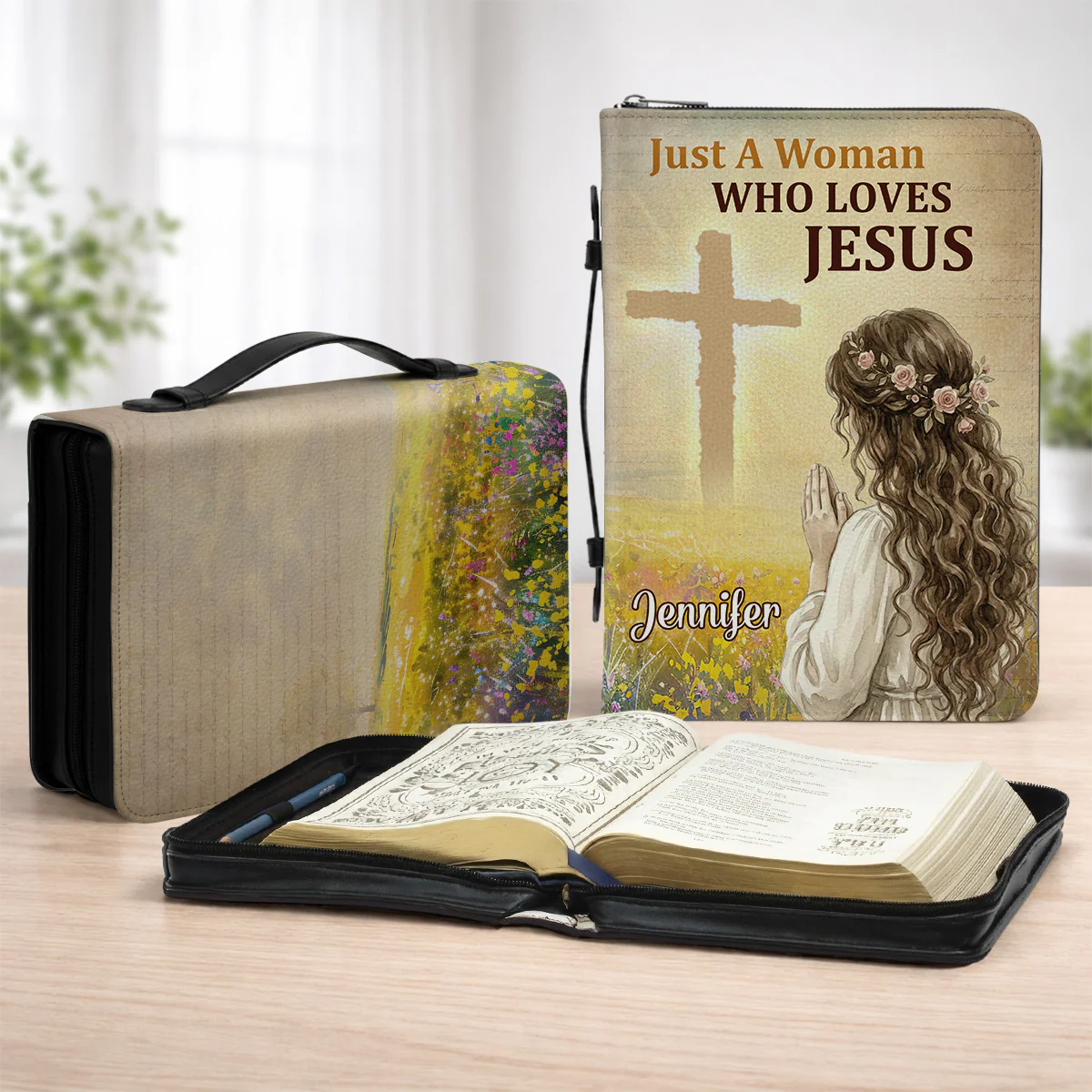 Just A Woman - Personalized Custom Bible Cover