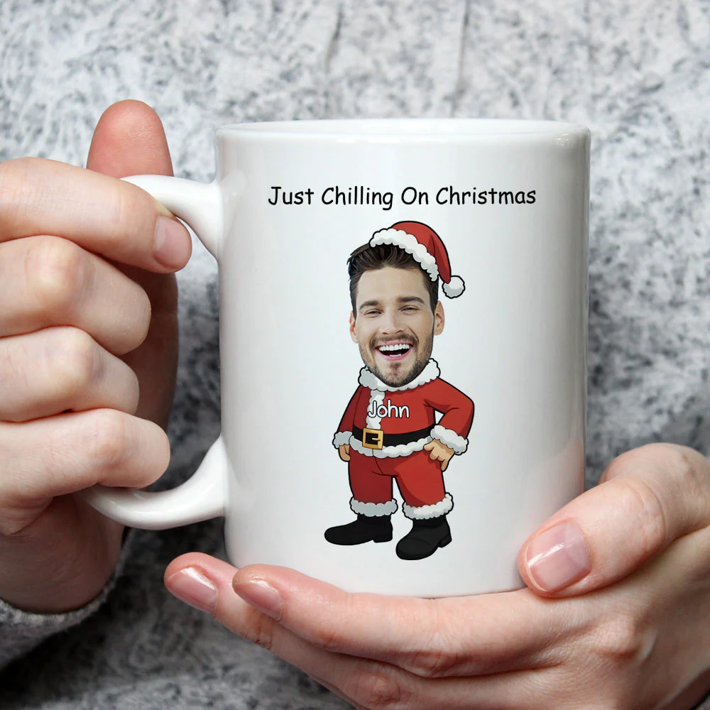 Just Chilling On Christmas - Personalized Custom Coffee Mug - Image 3