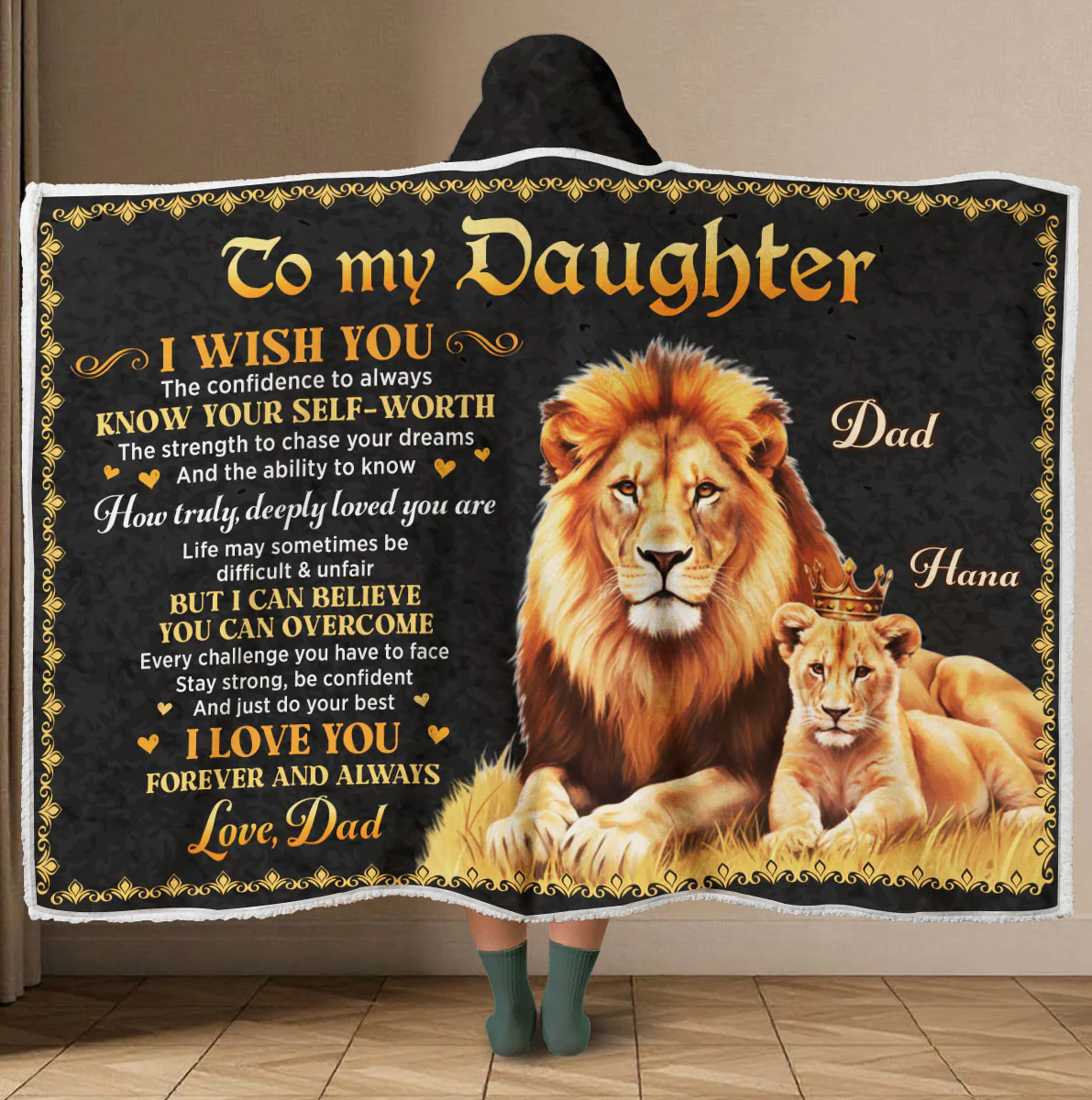 Just Do Your Best - Personalized Custom Hooded Blanket
