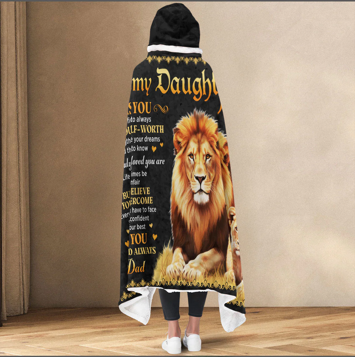 Just Do Your Best - Personalized Custom Hooded Blanket - Image 3