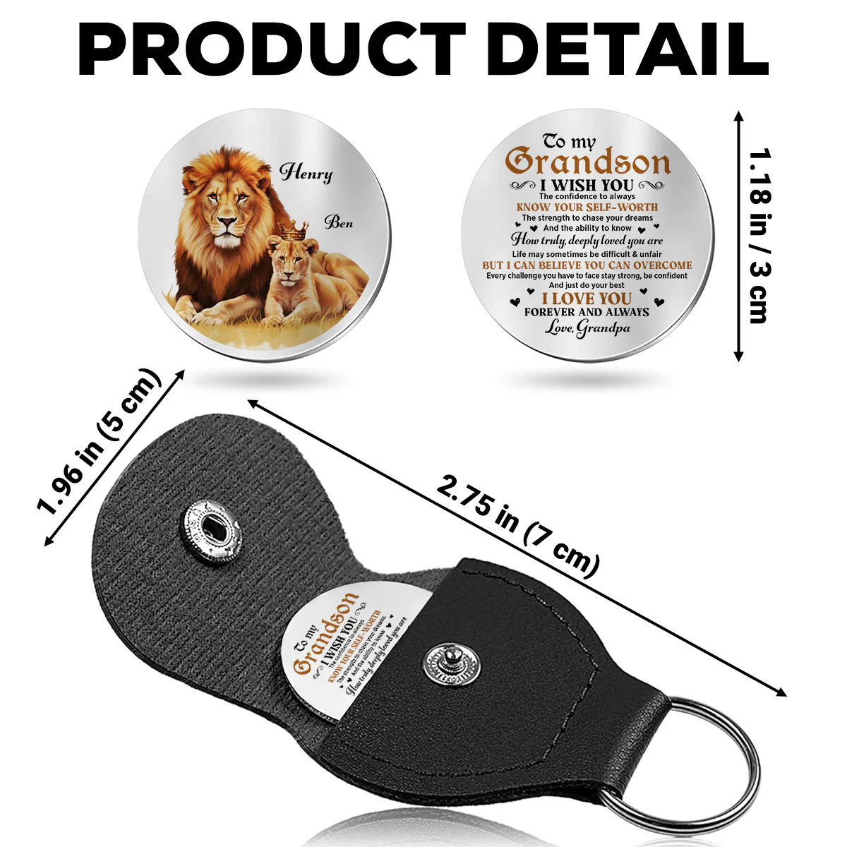 Just Do Your Best - Personalized Custom Pocket Hug - Image 5