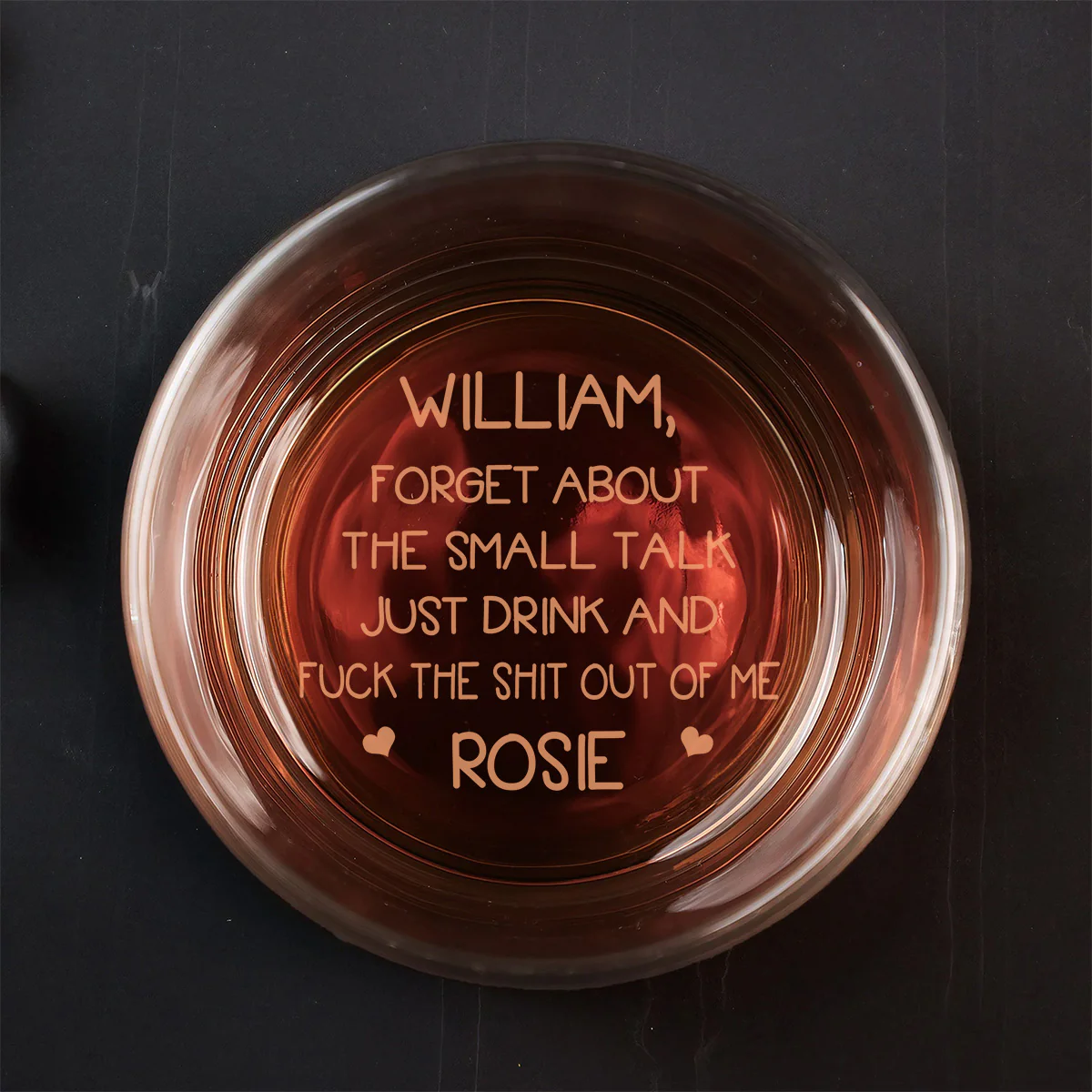 Just drink - Personalized Custom Engraved Whiskey Glass - Image 2