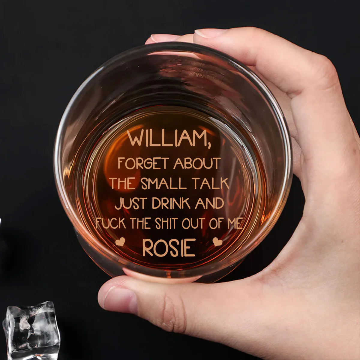Just drink - Personalized Custom Engraved Whiskey Glass - Image 4