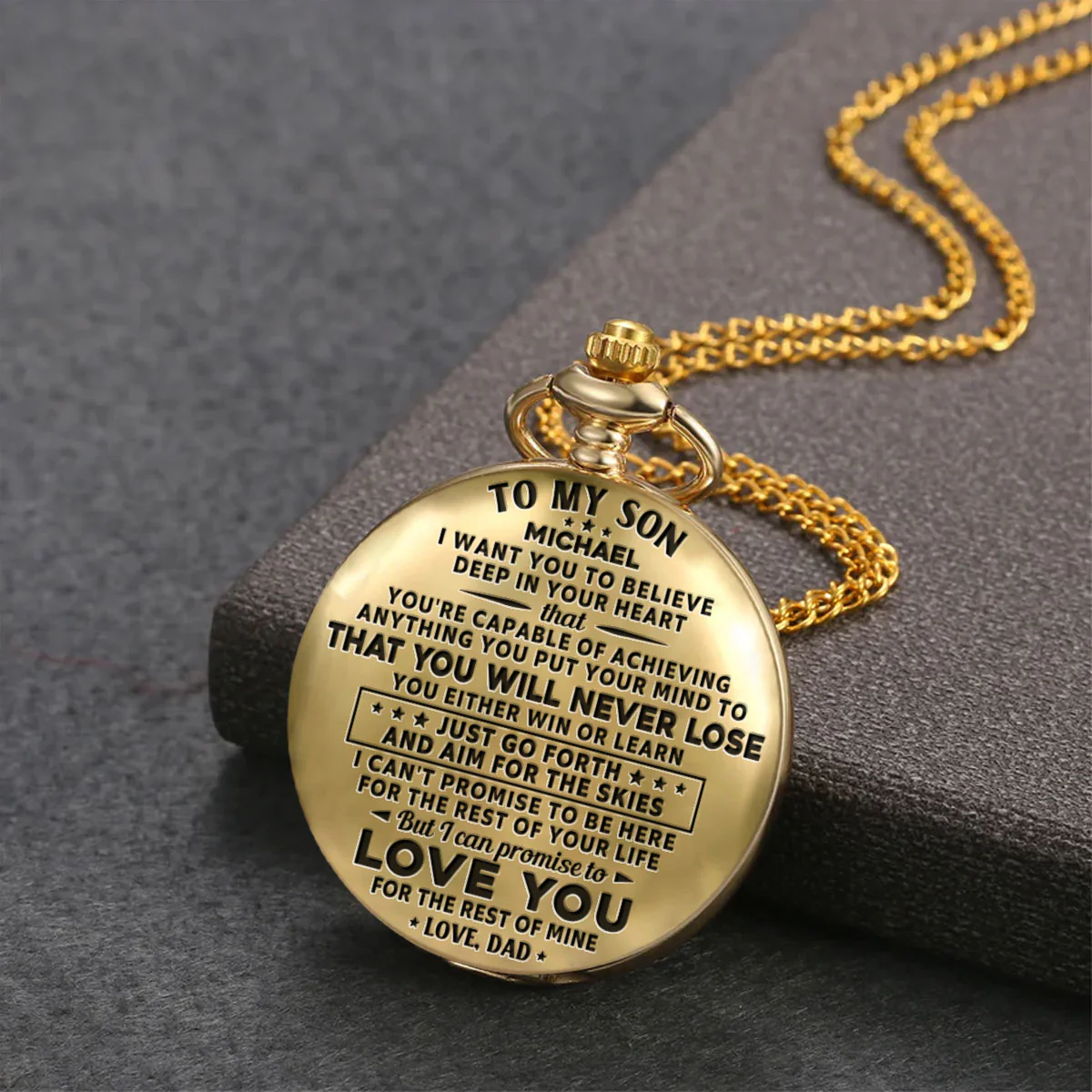 Just Go Forth And Aim For The Skies - Personalized Custom Pocket Watch - Image 3
