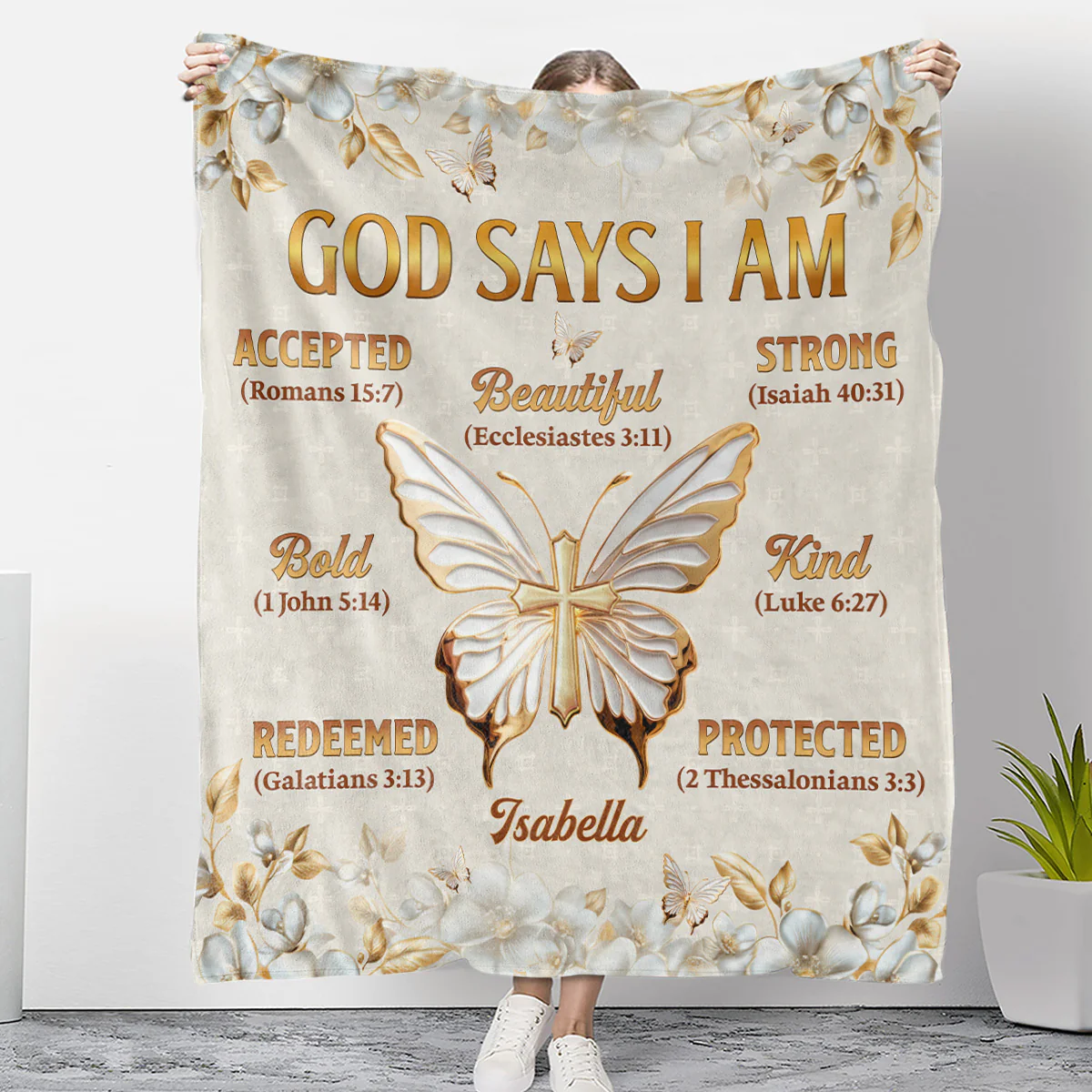 Just I Am - Personalized Custom Fleece Blanket