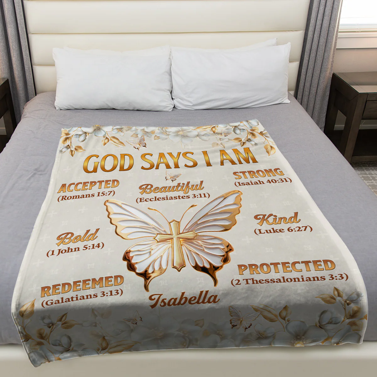 Just I Am - Personalized Custom Fleece Blanket - Image 3