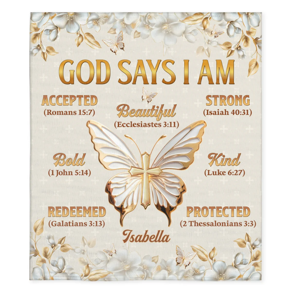 Just I Am - Personalized Custom Fleece Blanket - Image 5