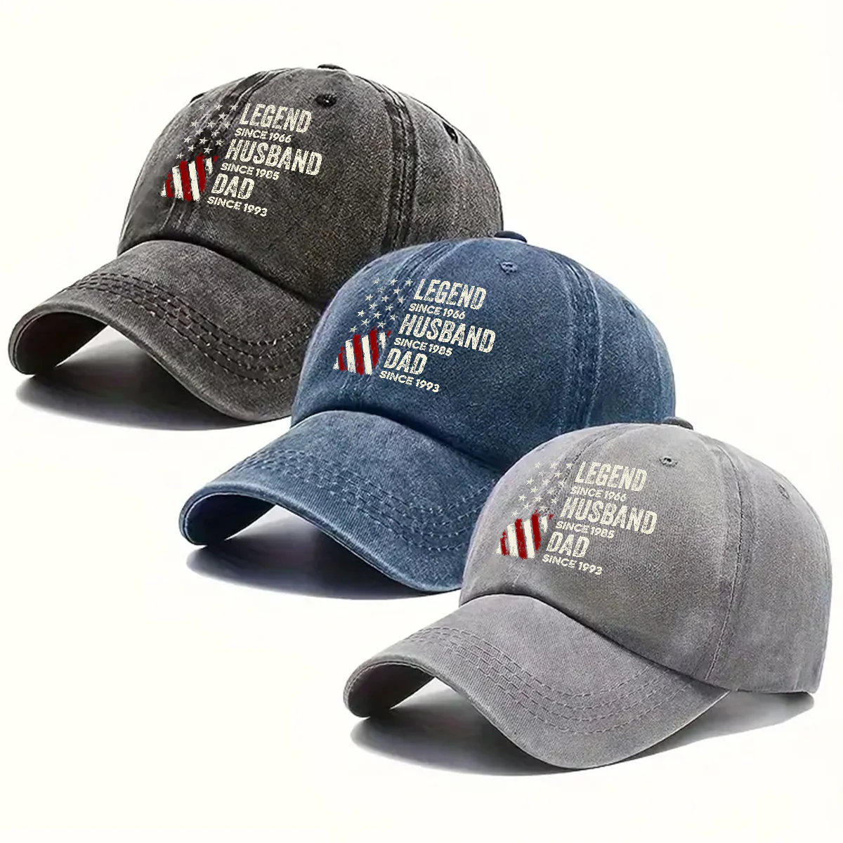 Just Keep Getting Better - Personalized Custom Vintage Washed Denim Cap - Image 4