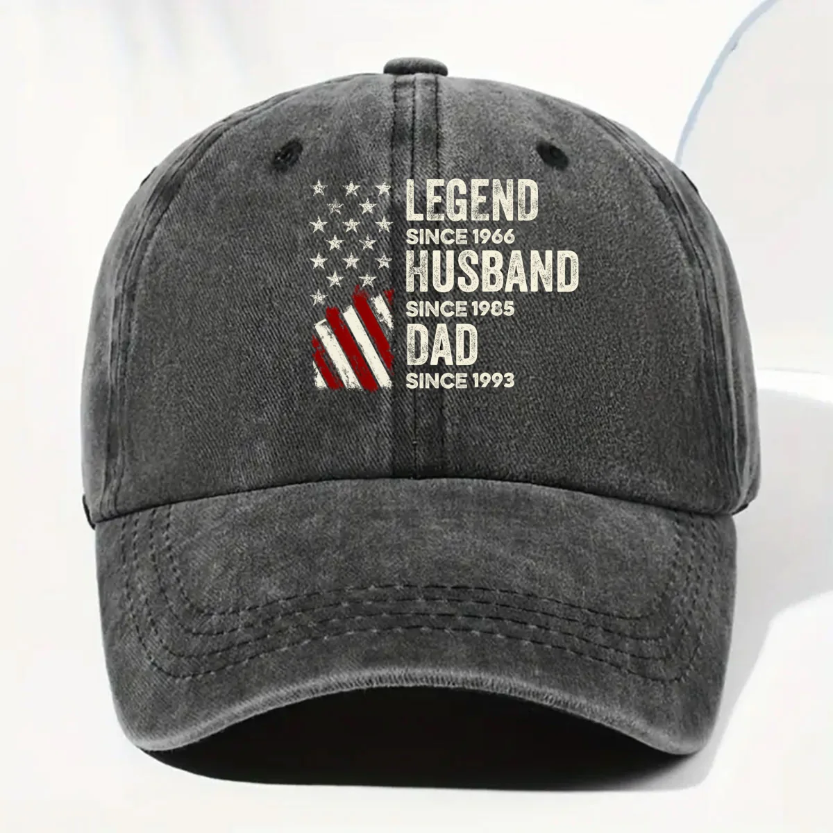 Just Keep Getting Better - Personalized Custom Vintage Washed Denim Cap - Image 6