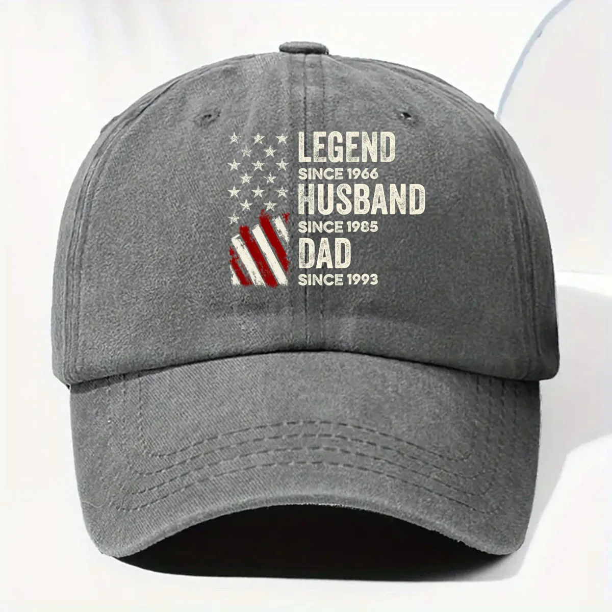 Just Keep Getting Better - Personalized Custom Vintage Washed Denim Cap - Image 7