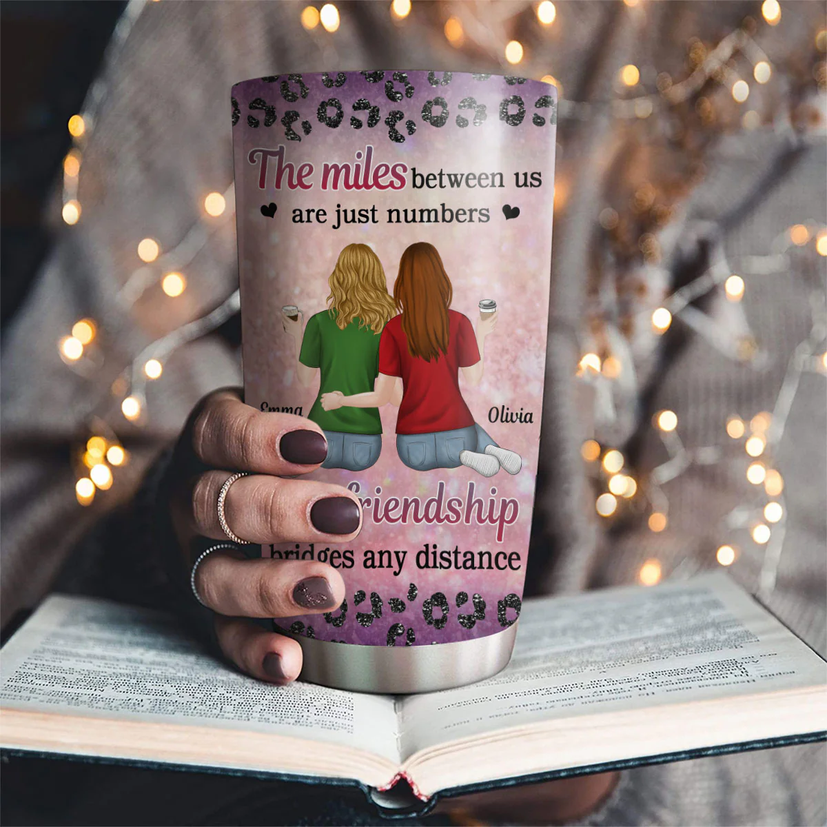 Just Numbers Friend Bestie - Personalized Custom Tumbler - Image 2