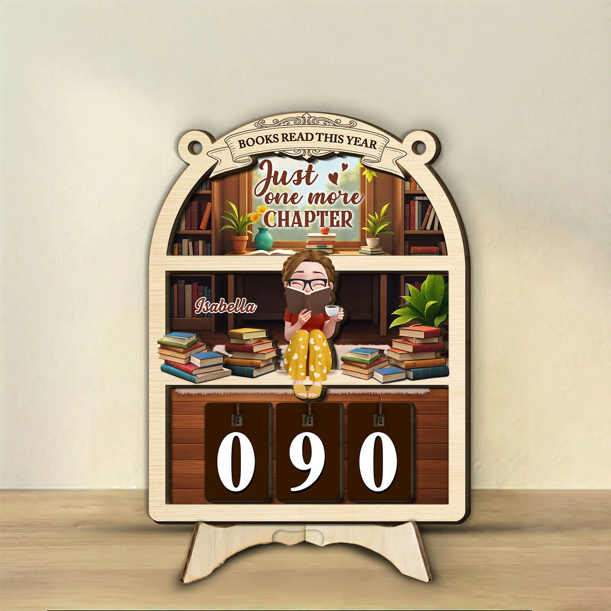 Just One More Chapter - Personalized Custom Tracker Sign - Image 2